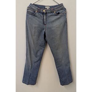 Womens St John Sport Jeans Size‎ 10 Red Stitching Straight Leg